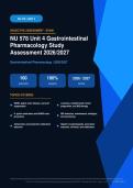 NU 578 Unit 4 Gastrointestinal Pharmacology Study Assessment Actual Exam 2026&sol;2027 &ndash; Complete Exam-Style Q&As &vert; 100&percnt; Certified Verified &ndash; Pass Guaranteed &ndash; A&plus; Graded