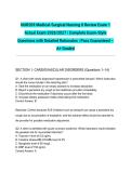 NUR209 Medical-Surgical Nursing II Review Exam 1 Actual Exam 2026&sol;2027 &vert; Complete Exam-Style Questions with Detailed Rationales &vert; Pass Guaranteed &ndash; A&plus; Graded
