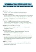 BTM 200 ACTUAL EXAM PAPER 2026&NewLine;QUESTIONS WITH ANSWERS GRADED A&plus;