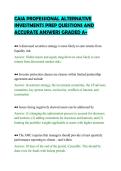 CAIA PROFESSIONAL ALTERNATIVE&NewLine;INVESTMENTS PREP QUESTIONS AND&NewLine;ACCURATE ANSWERS GRADED A&plus;