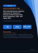 WGU D440 HESI Nutrition Objective Assessment V2 Questions & Answers with Expert Explanations Actual Exam 2026&sol;2027 &ndash; Complete Exam-Style Q&As &vert; 100&percnt; Certified Verified &ndash; Pass Guaranteed &ndash; A&plus; Graded