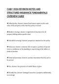 CAIB 1 2026 REVISION NOTES AND&NewLine;STRUCTURED INSURANCE FUNDAMENTALS&NewLine;OVERVIEW GUIDE