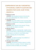 COMPREHENSIVE NUR 200&colon; FUNDAMETALS OF NUURSING&vert; COMPLETE QUESTIONS AND ANSWERS STUDY GUIDE <SURE TO PASS GRADED A&plus;>