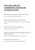 CAIB 4 FINAL PAPER 2026&NewLine;COMPREHENSIVE QUESTIONS AND&NewLine;ACCURATE SOLUTIONS