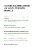 CAIB 4 TEST 2026 VERIFIED QUESTIONS&NewLine;AND ANSWERS CERTIFICATION&NewLine;PREPARATION