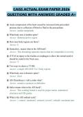 CAISS ACTUAL EXAM PAPER 2026&NewLine;QUESTIONS WITH ANSWERS GRADED A&plus;