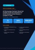 ATI Pharmacology CMS Exam 75 Questions & Correct Answers Verified Actual Exam 2026&sol;2027 &ndash; Complete Exam-Style Q&As &vert; 100&percnt; Certified Verified &ndash; Pass Guaranteed &ndash; A&plus; Graded
