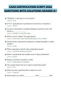 CAISS CERTIFICATION SCRIPT 2026&NewLine;QUESTIONS WITH SOLUTIONS GRADED A&plus;