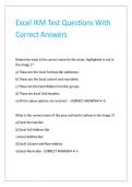 Excel IKM Test Questions With Correct Answers 