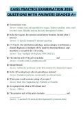 CAISS PRACTICE EXAMINATION 2026&NewLine;QUESTIONS WITH ANSWERS GRADED A&plus;