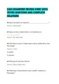 CAISS EXAMPREP REVIEW SHEET WITH&NewLine;TESTED QUESTIONS AND COMPLETE&NewLine;SOLUTIONS