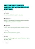 CAISS FINAL PAPER COMPLETE&NewLine;QUESTIONS AND ACCURATE SOLUTIONS&NewLine;STUDY GUIDE