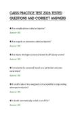 CAISS PRACTICE TEST 2026 TESTED&NewLine;QUESTIONS AND CORRECT ANSWERS