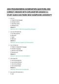 JAVA PROGRAMMING EXAMINATION QUESTIONS AND &NewLine;CORRECT ANSWER WITH EXPLANATION GRADED A&plus; &NewLine;STUDY GUIDE 