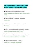 CALCULATE WITH CONFIDENCE EXAM&NewLine;SCRIPT FULL SOLUTION GRADED A&plus;