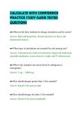 CALCULATE WITH CONFIDENCE&NewLine;PRACTICE STUDY GUIDE TESTED&NewLine;QUESTIONS
