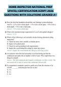 HOME INSPECTOR NATIONAL PREP&NewLine;UPATE&semi;&lpar; CERTIFICATION SCRIPT 2026&NewLine;QUESTIONS WITH SOLUTIONS GRADED A&plus;