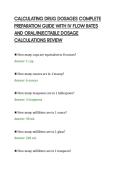 CALCULATING DRUG DOSAGES COMPLETE&NewLine;PREPARATION GUIDE WITH IV FLOW RATES&NewLine;AND ORAL&sol;INJECTABLE DOSAGE&NewLine;CALCULATIONS REVIEW