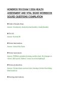 HONDROS 195 EXAM 1 2026 HEALTH&NewLine;ASSESSMENT AND VITAL SIGNS WORKBOOK&NewLine;SOLVED QUESTIONS COMPILATION