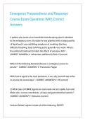 Emergency Preparedness and Response Course Exam Questions With Correct Answers&period;