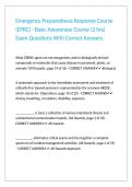 Emergency Preparedness Response Course &lpar;EPRC&rpar; - Basic Awareness Course &lpar;2 hrs&rpar; Exam Questions With Correct Answers&period;