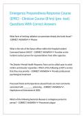 Emergency Preparedness Response Course &lpar;EPRC&rpar; - Clinician Course &lpar;8 hrs&rpar; &lpar;pre- test&rpar; Questions With Correct Answers&period;&NewLine;