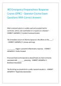 JKO Emergency Preparedness Response Course &lpar;EPRC&rpar; - Operator Course Exam Questions With Correct Answers&NewLine;