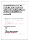 Georgia Electrical Contractor Class Ii &NewLine;Examination Practice Test Questions &NewLine;And Correct Answers &lpar;Verified Answers&rpar; &NewLine;Plus Rationales 2026 Q&A Instant &NewLine;Download Pdf 