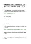 HONDROS 195 EXAM 1 2026 PATIENT CARE&NewLine;PRACTICE SET ANSWERS FULL SOLUTION&NewLine;