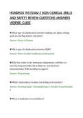 HONDROS 195 EXAM 2 2026 CLINICAL SKILLS&NewLine;AND SAFETY REVIEW QUESTIONS ANSWERS&NewLine;VERIFIED GUIDE&NewLine;