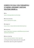 HONDROS 195 EXAM 2 2026 FUNDAMENTALS&NewLine;OF NURSING ASSESSMENT QUESTIONS&NewLine;SOLUTIONS GRADED A&plus;