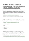 HONDROS 195 EXAM 2 2026 HEALTH&NewLine;ASSESSMENT AND VITAL SIGNS WORKBOOK&NewLine;SOLVED QUESTIONS COMPILATION&NewLine;