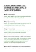 HONDROS NURSING NUR 150 EXAM 2&NewLine;COMPREHENSIVE FUNDAMENTALS OF&NewLine;NURSING STUDY GUIDE 2026&NewLine;