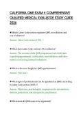 CALIFORNIA QME EXAM 4 COMPREHENSIVE&NewLine;QUALIFIED MEDICAL EVALUATOR STUDY GUIDE&NewLine;2026