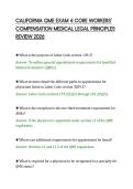 CALIFORNIA QME EXAM 4 CORE WORKERS&rsquo;&NewLine;COMPENSATION MEDICAL LEGAL PRINCIPLES&NewLine;REVIEW 2026