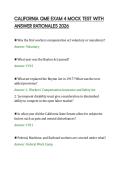 CALIFORNIA QME EXAM 4 MOCK TEST WITH&NewLine;ANSWER RATIONALES 2026