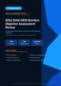 WGU D440 HESI Nutrition Objective Assessment Review 100 Questions with Answers & Rationales Actual Exam 2026&sol;2027 &ndash; Complete Exam-Style Q&As &vert; 100&percnt; Certified Verified &ndash; Pass Guaranteed &ndash; A&plus; Graded
