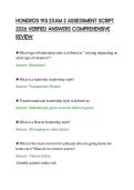 HONDROS 195 EXAM 2 ASSESSMENT SCRIPT&NewLine;2026 VERIFIED ANSWERS COMPREHENSIVE&NewLine;REVIEW