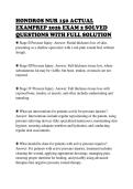 HONDROS NUR 150 ACTUAL&NewLine;EXAMPREP 2026 EXAM 2 SOLVED&NewLine;QUESTIONS WITH FULL SOLUTION