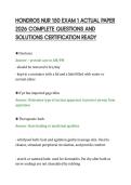 HONDROS NUR 150 EXAM 1 ACTUAL PAPER&NewLine;2026 COMPLETE QUESTIONS AND&NewLine;SOLUTIONS CERTIFICATION READY