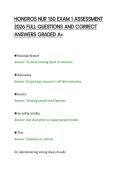HONDROS NUR 150 EXAM 1 ASSESSMENT&NewLine;2026 FULL QUESTIONS AND CORRECT&NewLine;ANSWERS GRADED A&plus;