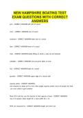 NEW HAMPSHIRE BOATING TEST EXAM QUESTIONS WITH CORRECT ANSWERS