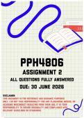 PPH4806 Assignment 2 Memo &vert; Due 30 June 2026&NewLine;&NewLine;