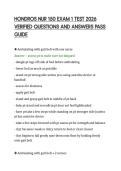 HONDROS NUR 150 EXAM 1 TEST 2026&NewLine;VERIFIED QUESTIONS AND ANSWERS PASS&NewLine;GUIDE&NewLine;