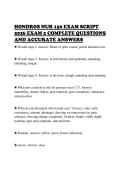 HONDROS NUR 150 EXAM SCRIPT&NewLine;2026 EXAM 2 COMPLETE QUESTIONS&NewLine;AND ACCURATE ANSWERS