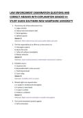 LAW ENFORCEMENT EXAMINATION QUESTIONS AND &NewLine;CORRECT ANSWER WITH EXPLANATION GRADED A&plus; &NewLine;STUDY GUIDE 