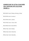 HONDROS NUR 155 ACTUAL EXAM PAPER&NewLine;2026 QUESTIONS WITH SOLUTIONS&NewLine;GRADED A&plus;