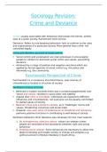 Summary -  Unit 4 SCLY4 - Crime and Deviance 