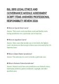 BUL 5810 LEGAL ETHICS AND &NewLine;GOVERNANCE MODULE ASSESSMENT &NewLine;SCRIPT ITEMS ANSWERS PROFESSIONAL &NewLine;RESPONSIBILITY REVIEW 2026 