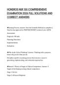 HONDROS NUR 155 COMPREHENSIVE&NewLine;EXAMINATION 2026 FULL SOLUTIONS AND&NewLine;CORRECT ANSWERS&NewLine;